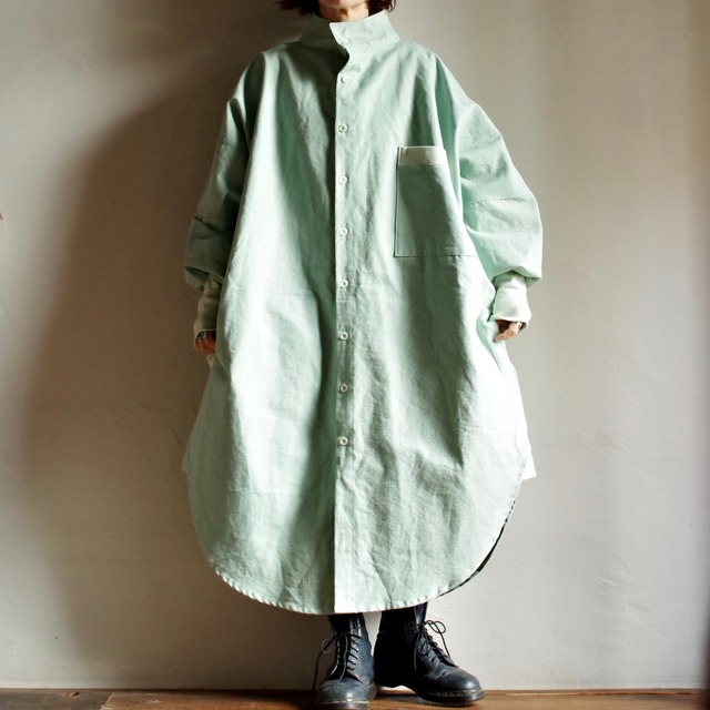 Select Item Cotton Dress Coat #mint / コットン ドレス コート