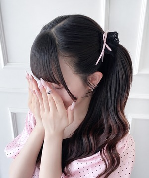 コットンレースクリップ2Pセット(ブラック) ¥2,900→