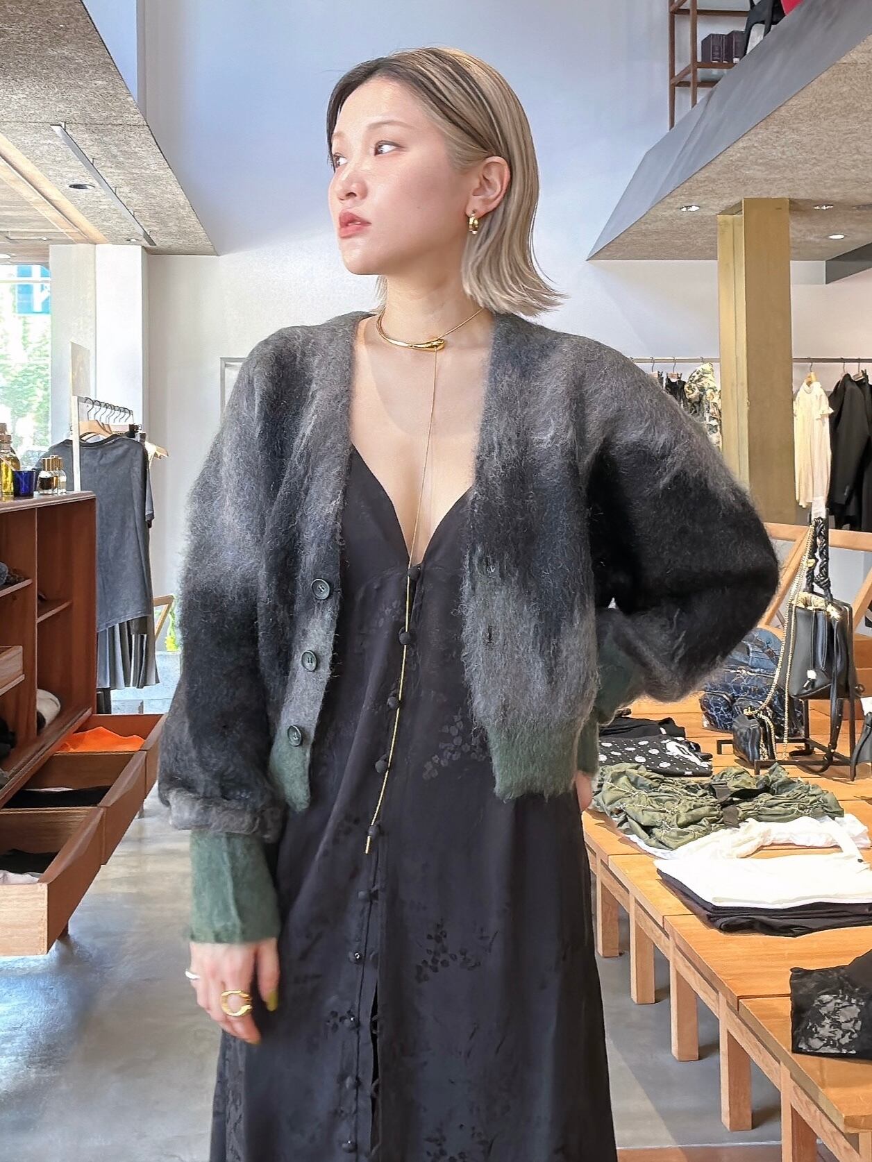 Drip Glaze Pattern Mohair Knitted Vest Top – a_unefille