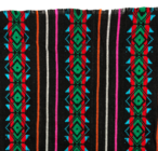 メキシコ カラフル柄 布 ブラック 10cm