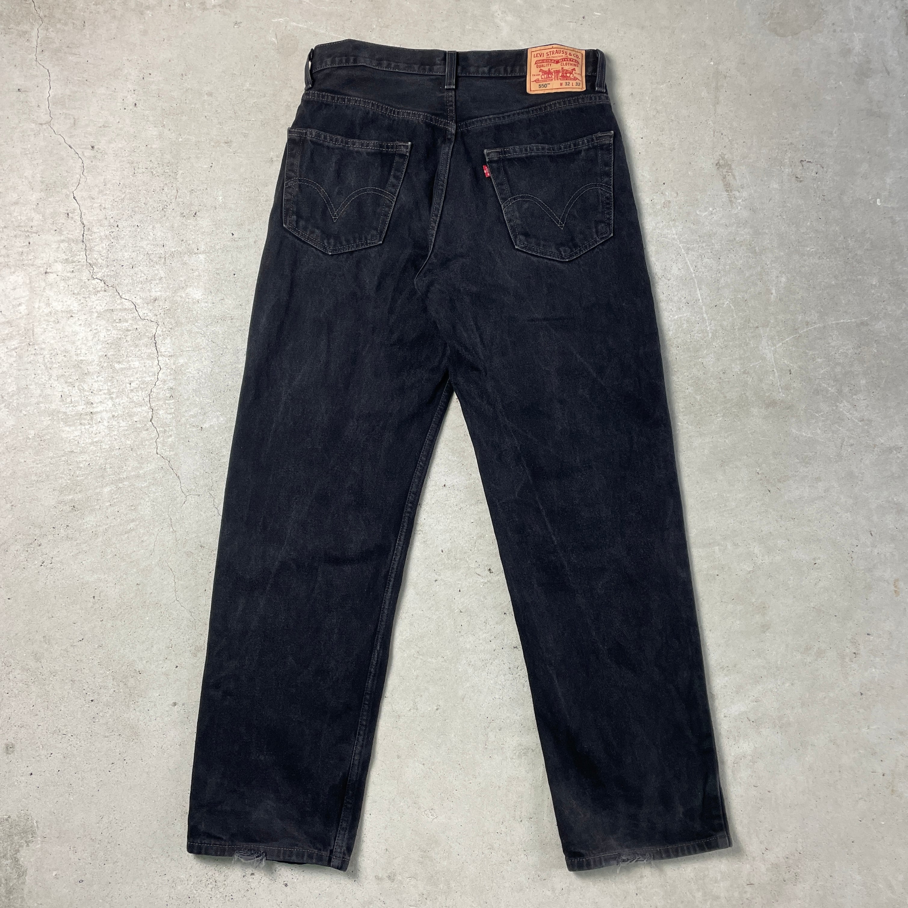 00年代 Levi's リーバイス 550 RELAXED FIT ブラック デニムパンツ
