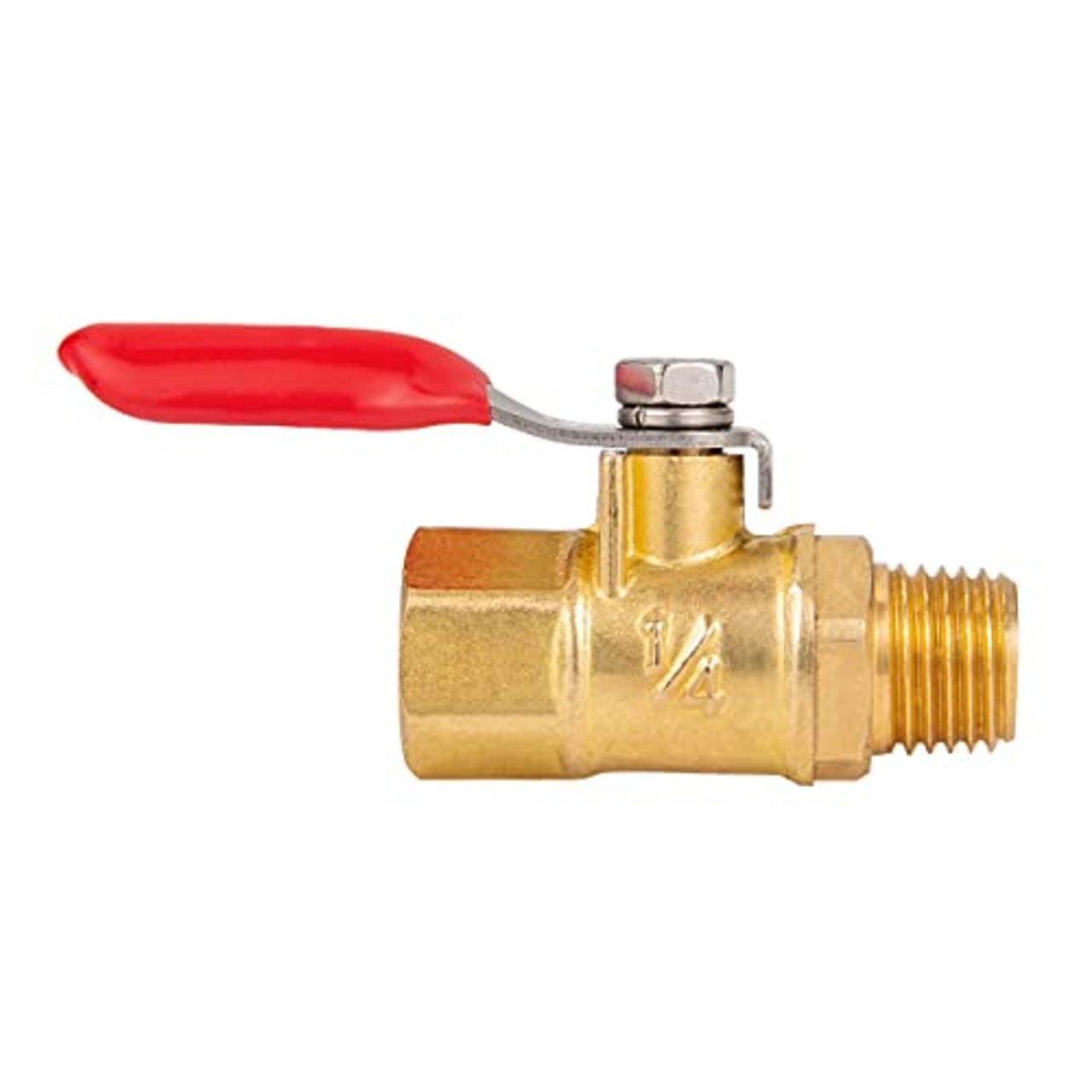 エアーラインコック 1/4" エアコンプレッサー用 エアーツール エアー漏れなく ドレンホース ツールカンパニーストレート エアホース 真鍮製 ボールバルブ 2個入り…