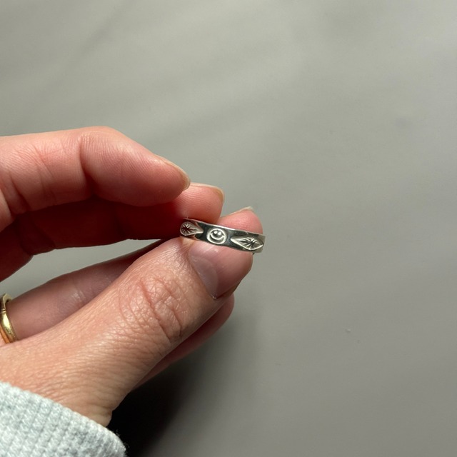 【 限定1点 】No.02 / Smile Narrow Ring (Size 10)