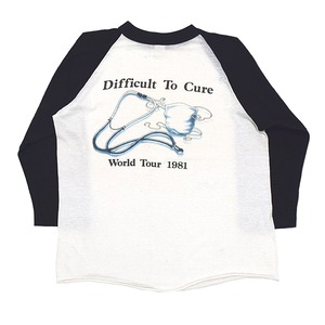 1981 RAINBOW レインボー DIFFICULT TO CURE ヴィンテージTシャツ 【M】 @AAB1352