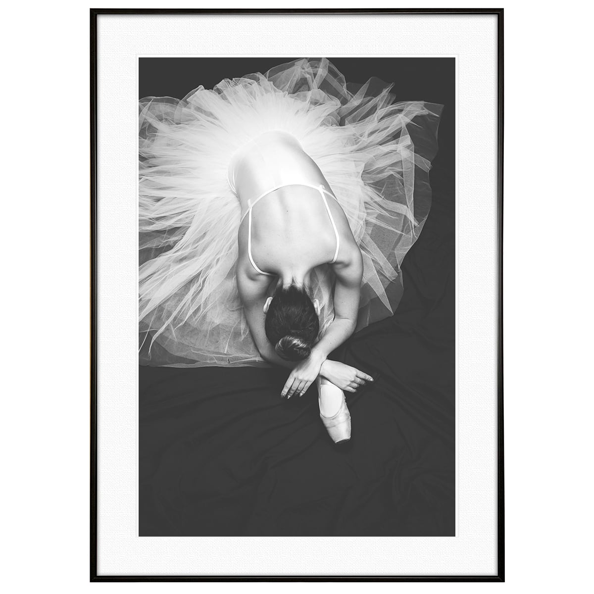 人物写真 女性 バレリーナ インテリアモノクロアートポスター額装 AS3651