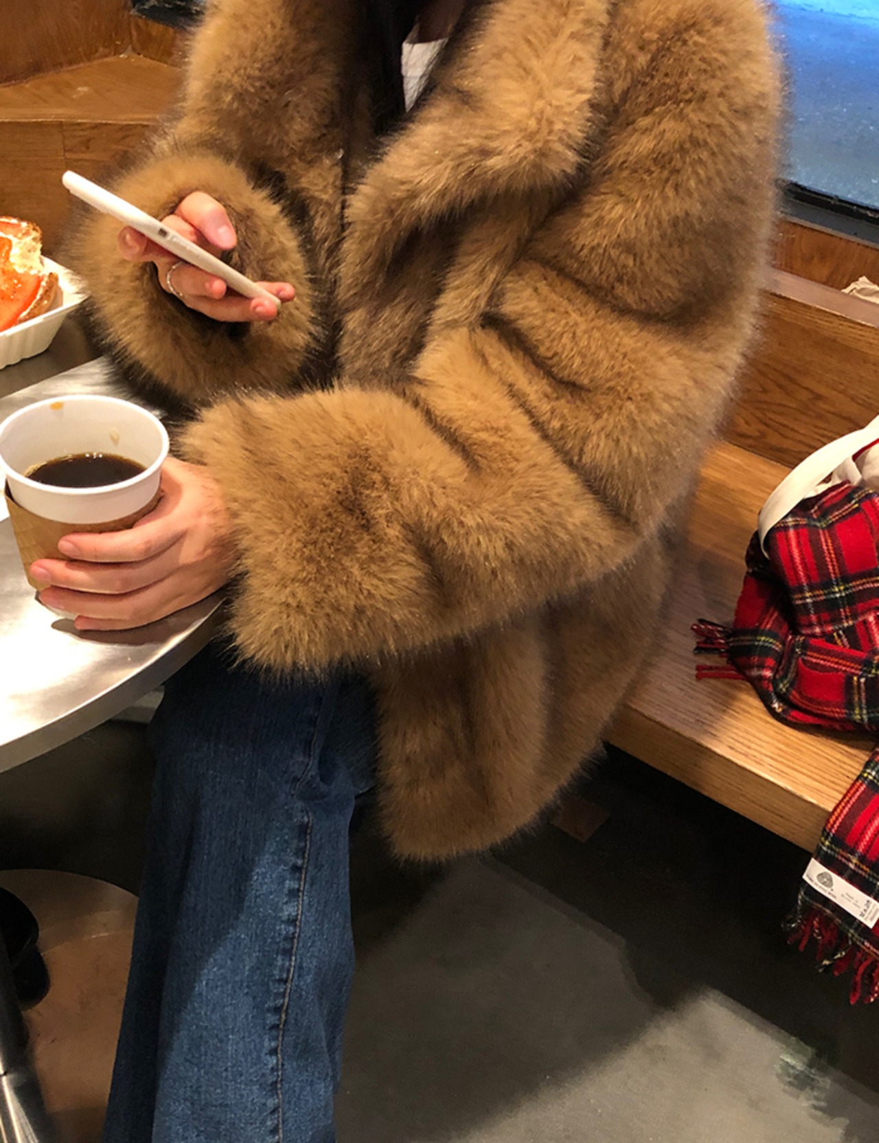 【新作5％OFF・3日間】Premium Eco-Fur Half Coat_onecolor