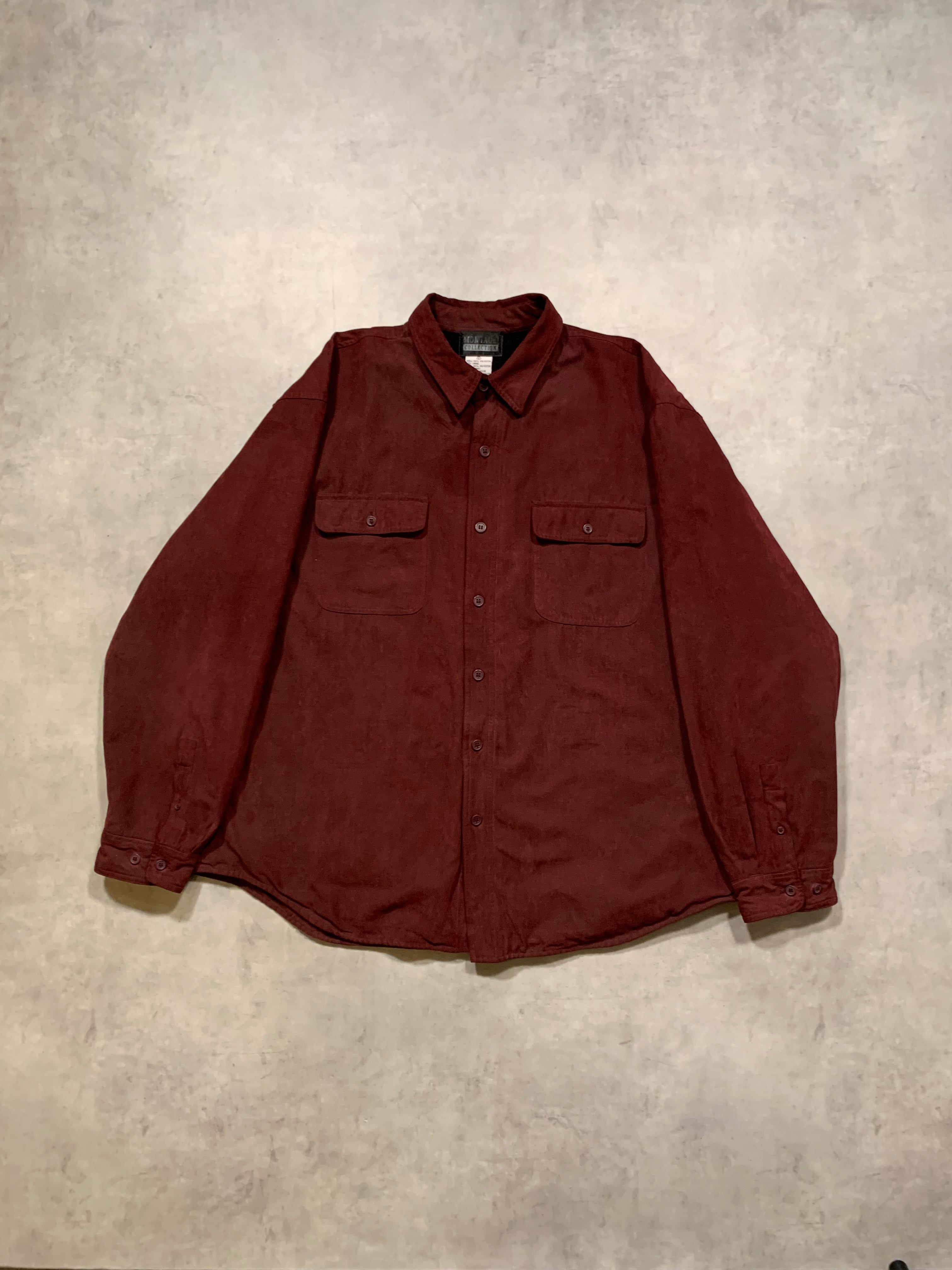MONTAGE” Padded Fleece Lining Faux Suede Shirt Jacket | PAY ID