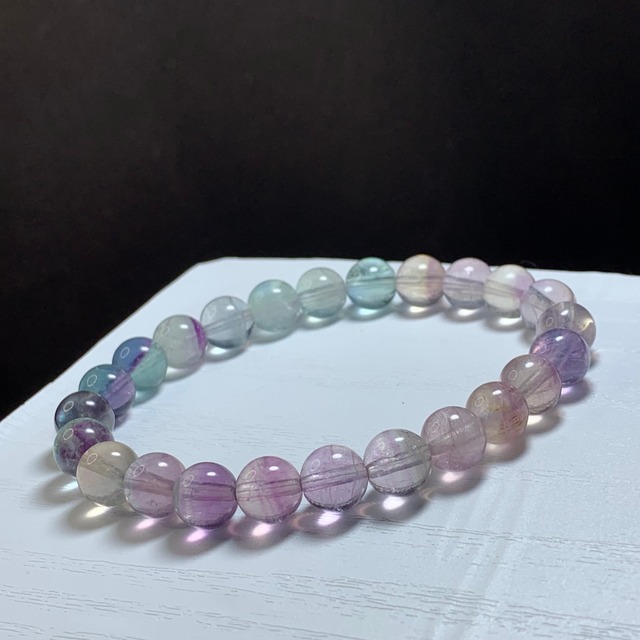 A93.グラデーション風☆フローライト ブレスレット