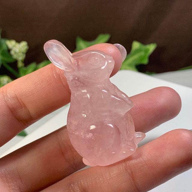 8.ローズクォーツうさぎ・お出かけうさちゃん