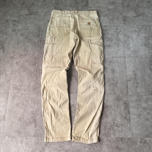 10s ホワイト ダブルニー Carhartt ペインター パンツ 32×34 詳細写真3