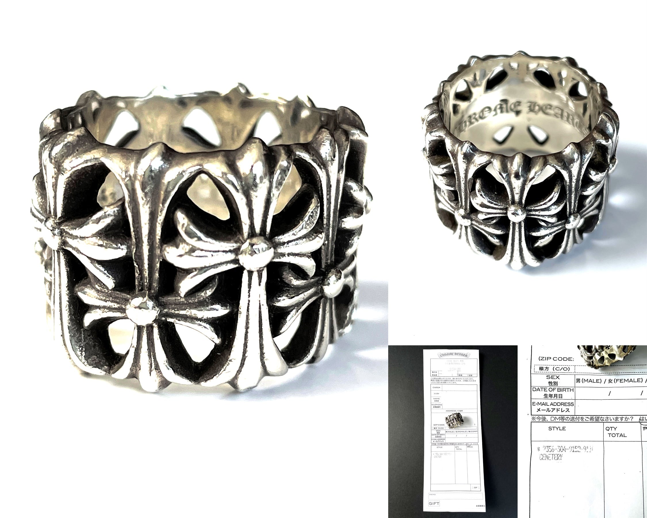CHROME HEARTS クロムハーツ 名作 セメタリー クロス リング CHROME HEARTS クロムハーツ 名作 セメタリー クロス リング