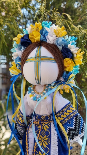 UA.Designer手作りモタンカ 25cm（ウクライナの御守り）