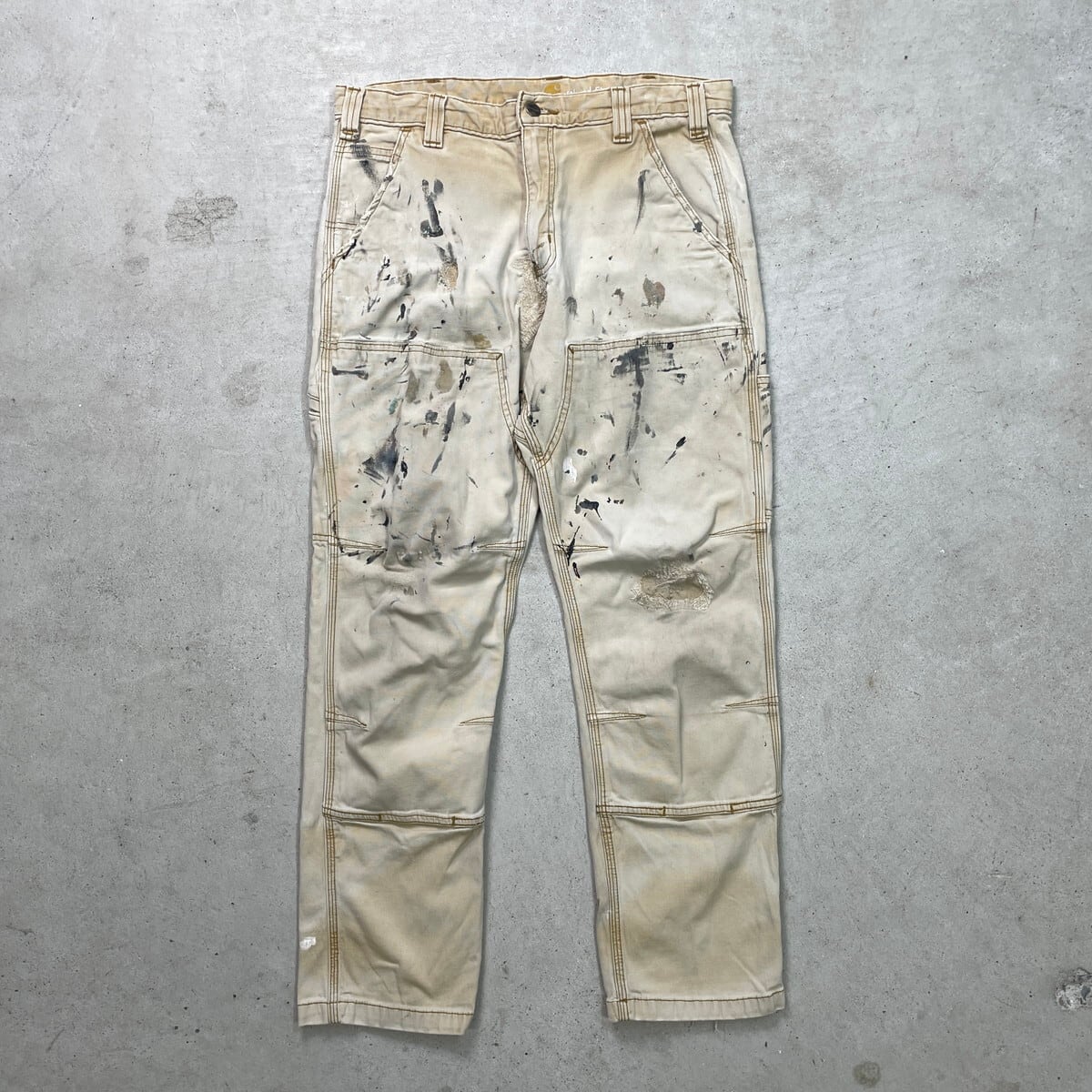 古*引様 カーハート Carhartt ダブルニー ダックワークパンツ USA Carhartt カーハート ダブルニー ダック ワークパンツ ペンキ飛び