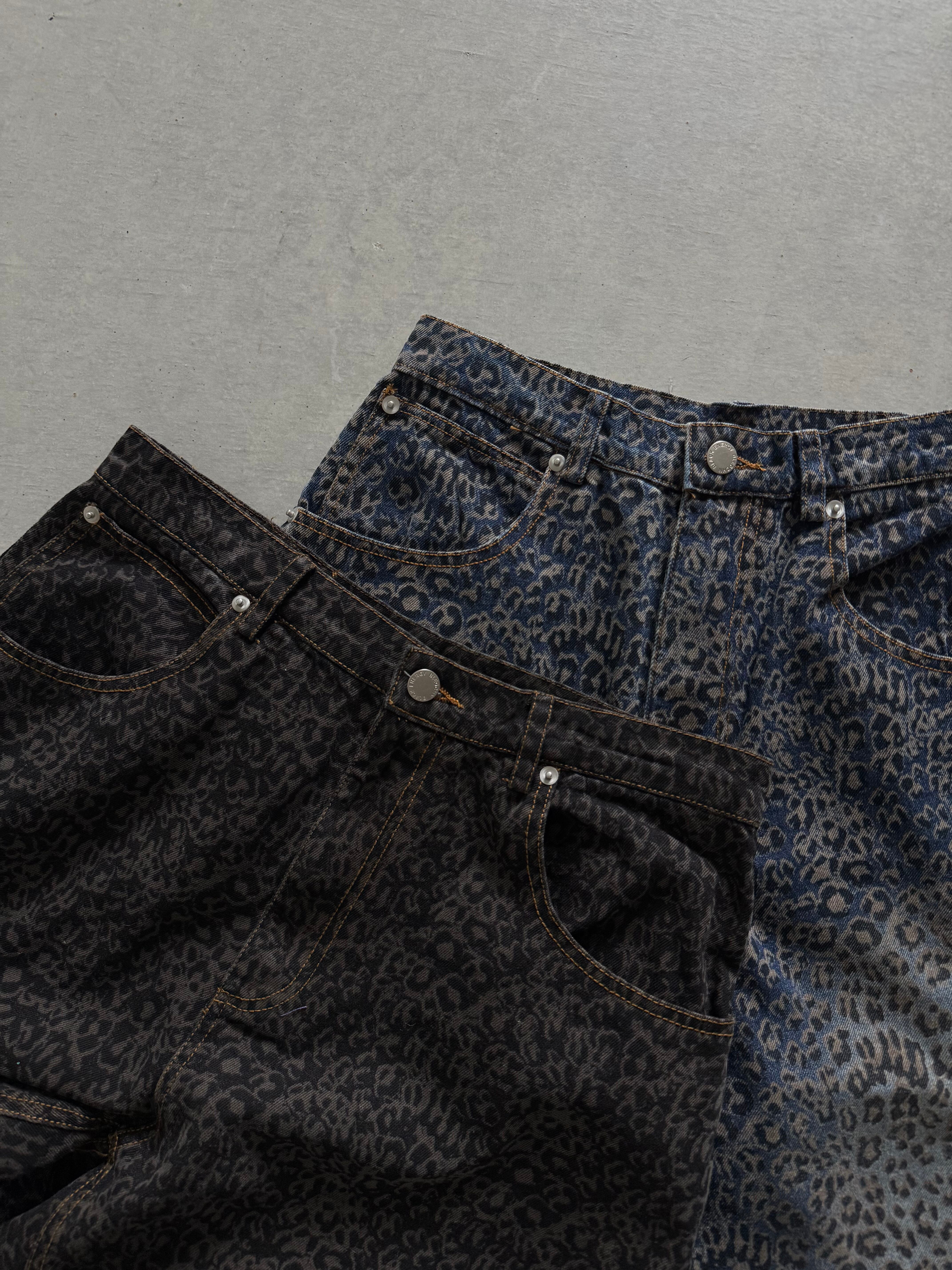 leopard denim black 再販 (LT-003) | little36