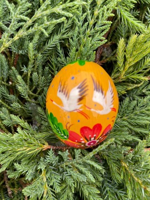 ペトリキウカ塗りのイースター・エッグ 4cm　ホメンコ作