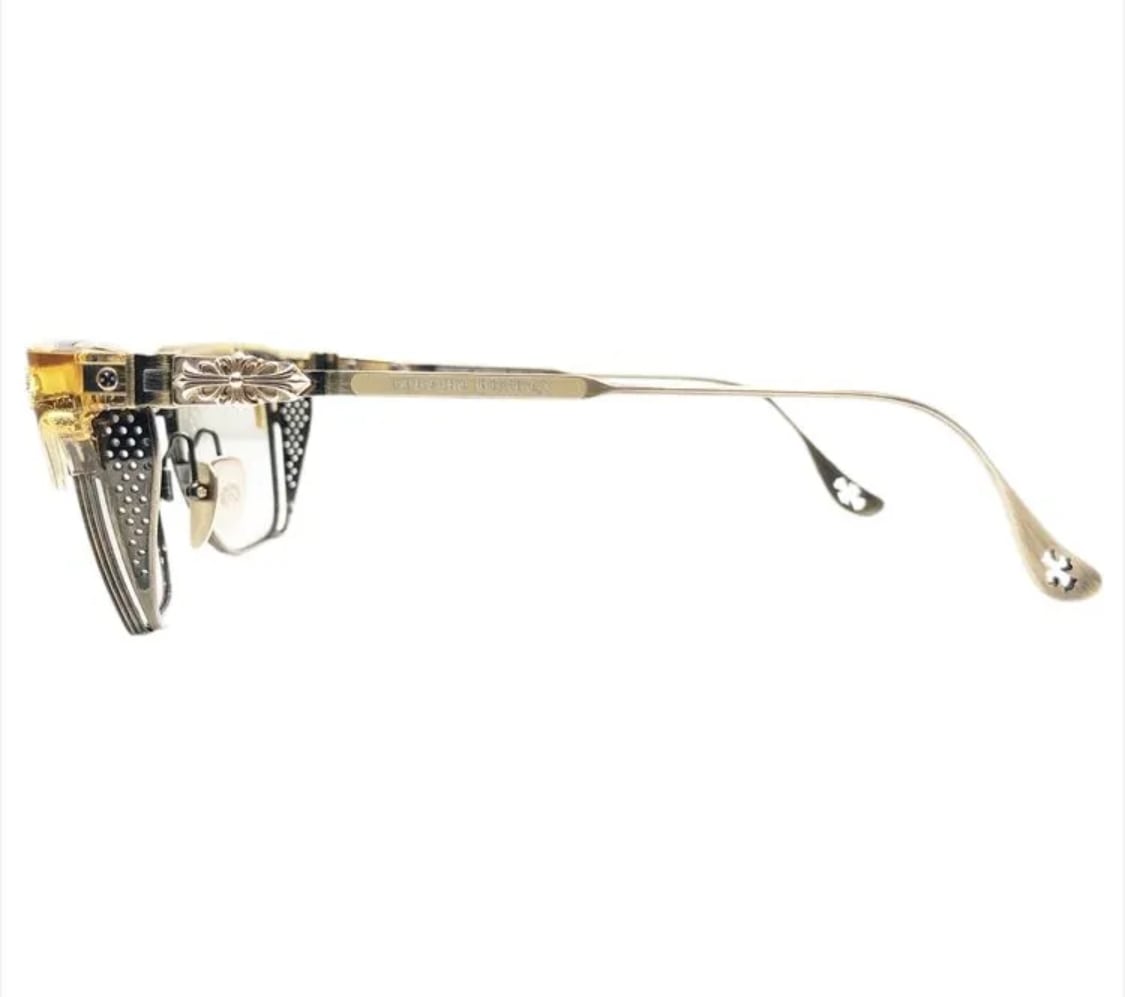 CHROME HEARTS クロムハーツ LGMA 18Kフローラルクロステンプル