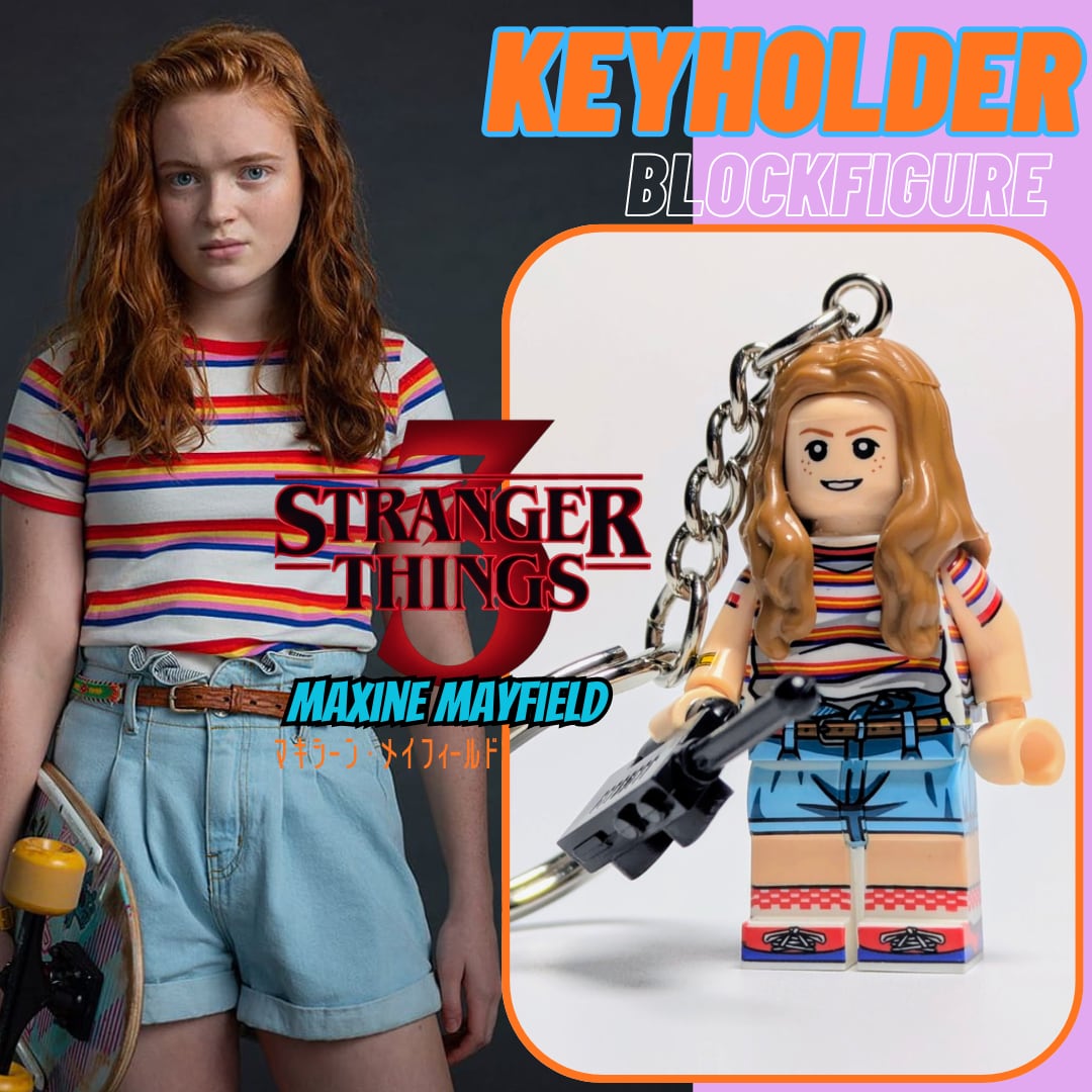 最終かも！1月下旬再入荷予定！☆ブロックフィギュアキーホルダー☆【 Stranger Things / ストレンジャーシングス 】 マキシーン・メイフィールド / マックス 〚アメリカン雑貨 アメトイ〛