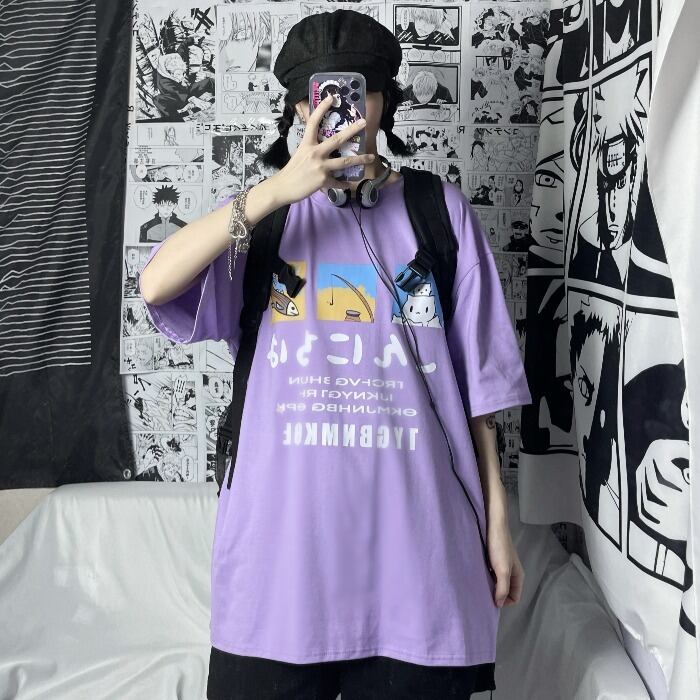 プリントTシャツ カジュアルトップス 大きめサイズ ケッペル89763774835