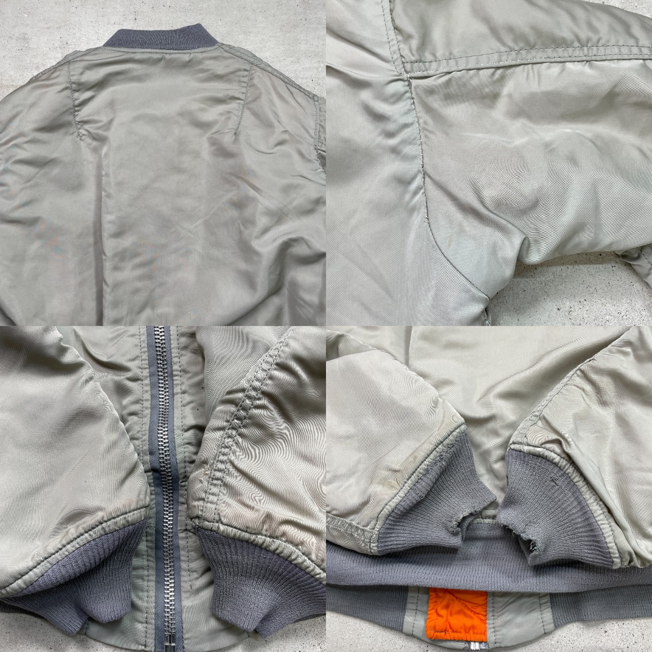 90年代 USA製 ALPHA MA-1 ミリタリー フライトジャケット 民間品 