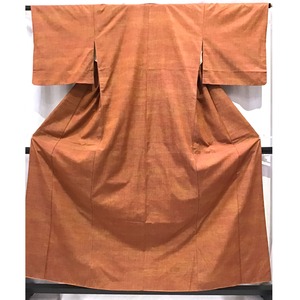 着物・紬・オレンジ系地・No.200701-1666・梱包サイズ80