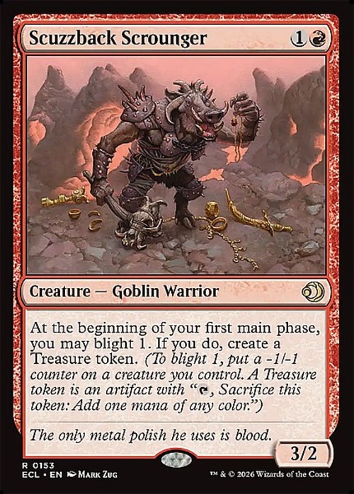 MTG《汚れ背のたかり屋/Scuzzback Scrounger(ECL)》英語