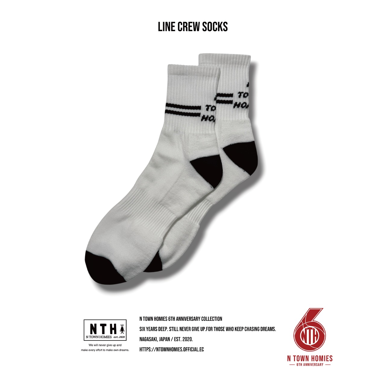 LINE CREW SOCKS color White - 1