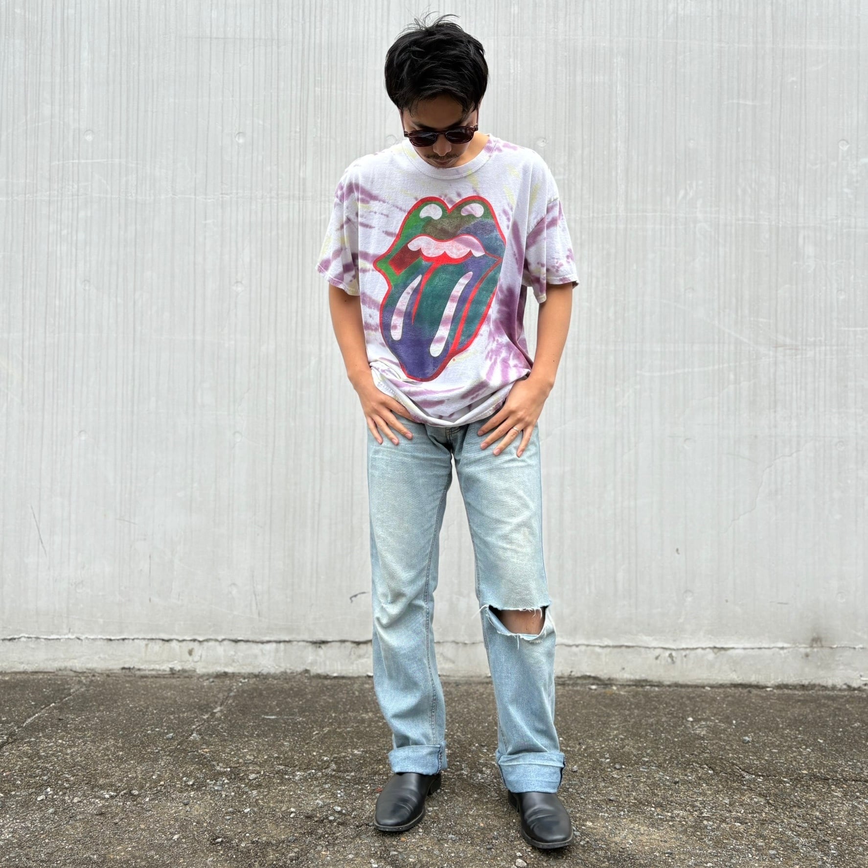 CPFM×The Rolling Stones バンT タイダイ 長袖 Tシャツ 2021 The Rolling Stones ローリングストーンズ タイダイ バンドT