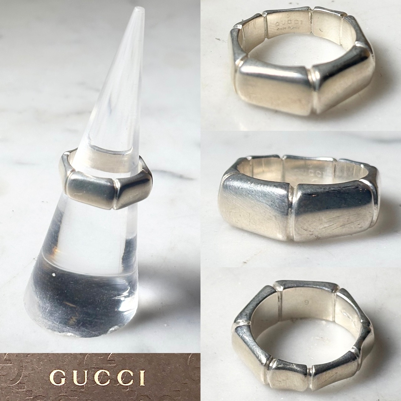 GUCCI silver “bamboo” ring