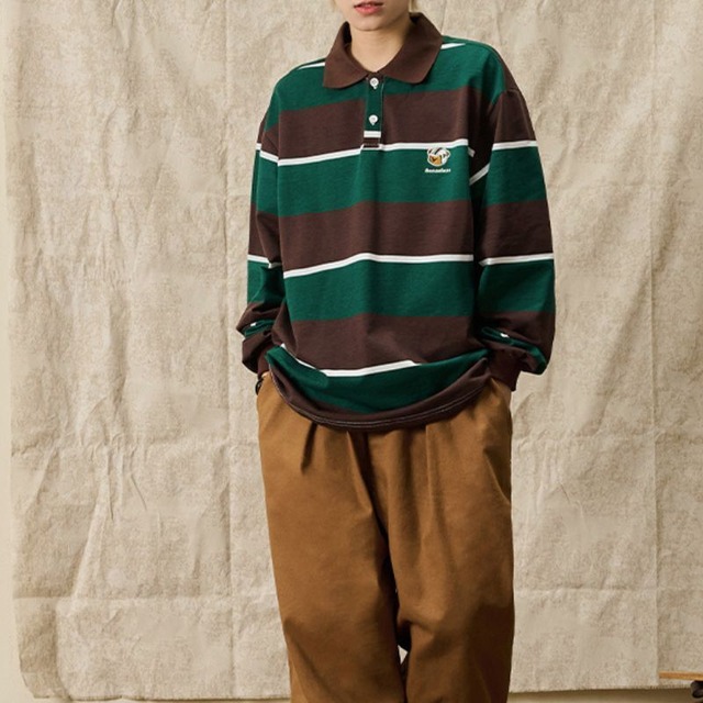 Border polo tops M11493