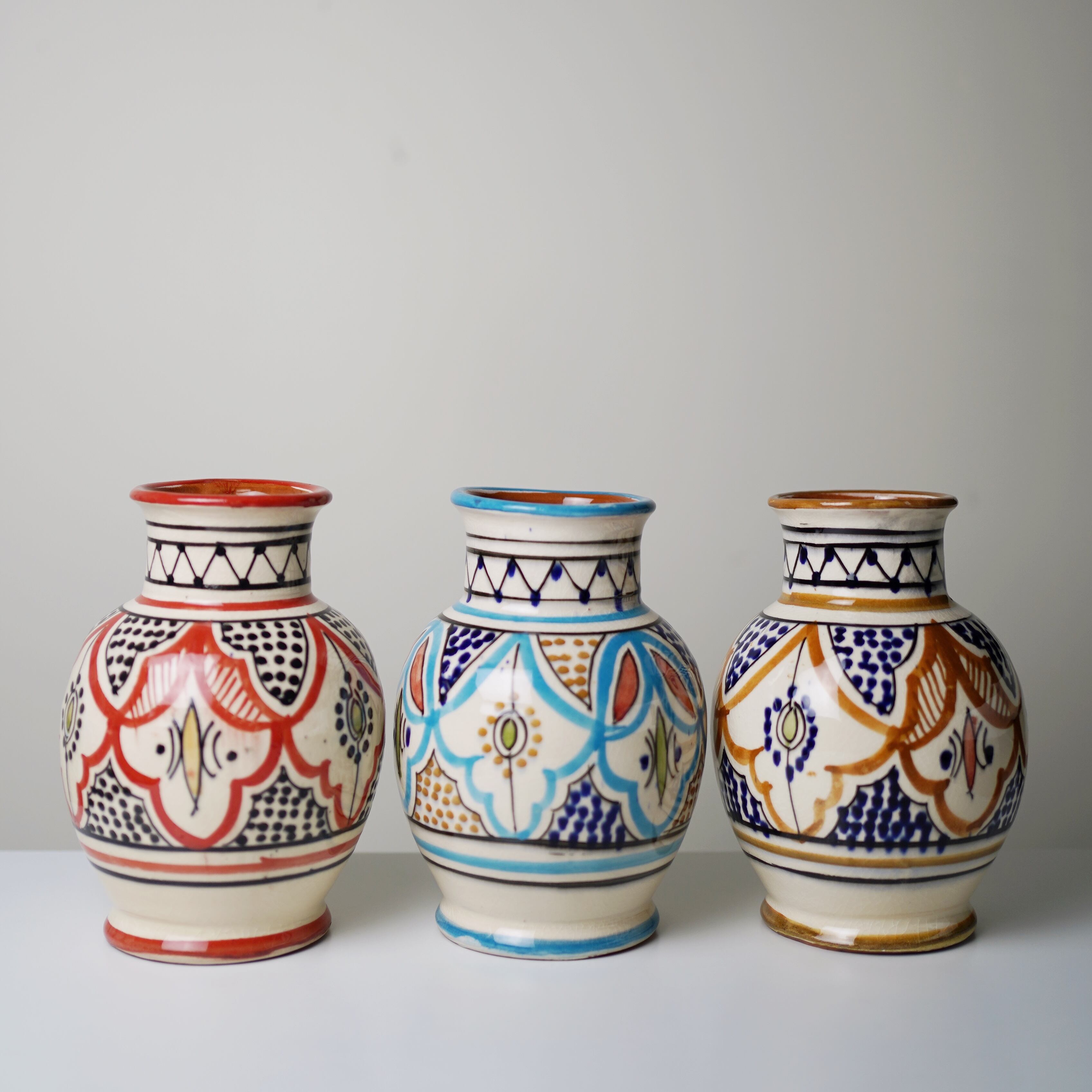 モロッコ サフィ陶器フラワーベース ブラウン系 | Sweet Things