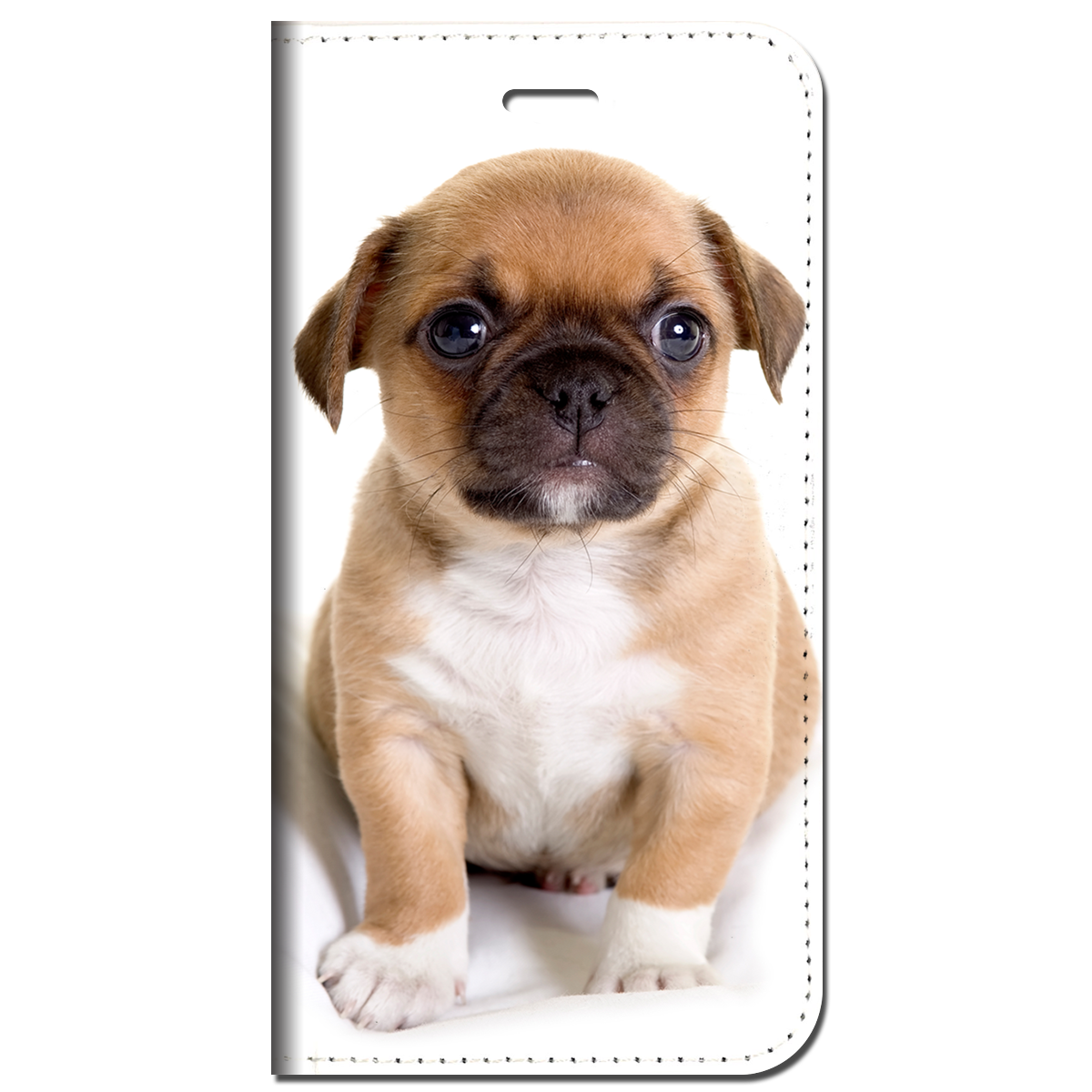 iPhone対応 スマホ 手帳型ケース パグ02 動物 犬 いぬ 【iPhone16 / iPhone16e / iPhoneSE 他 iPhone各機種対応】 st20