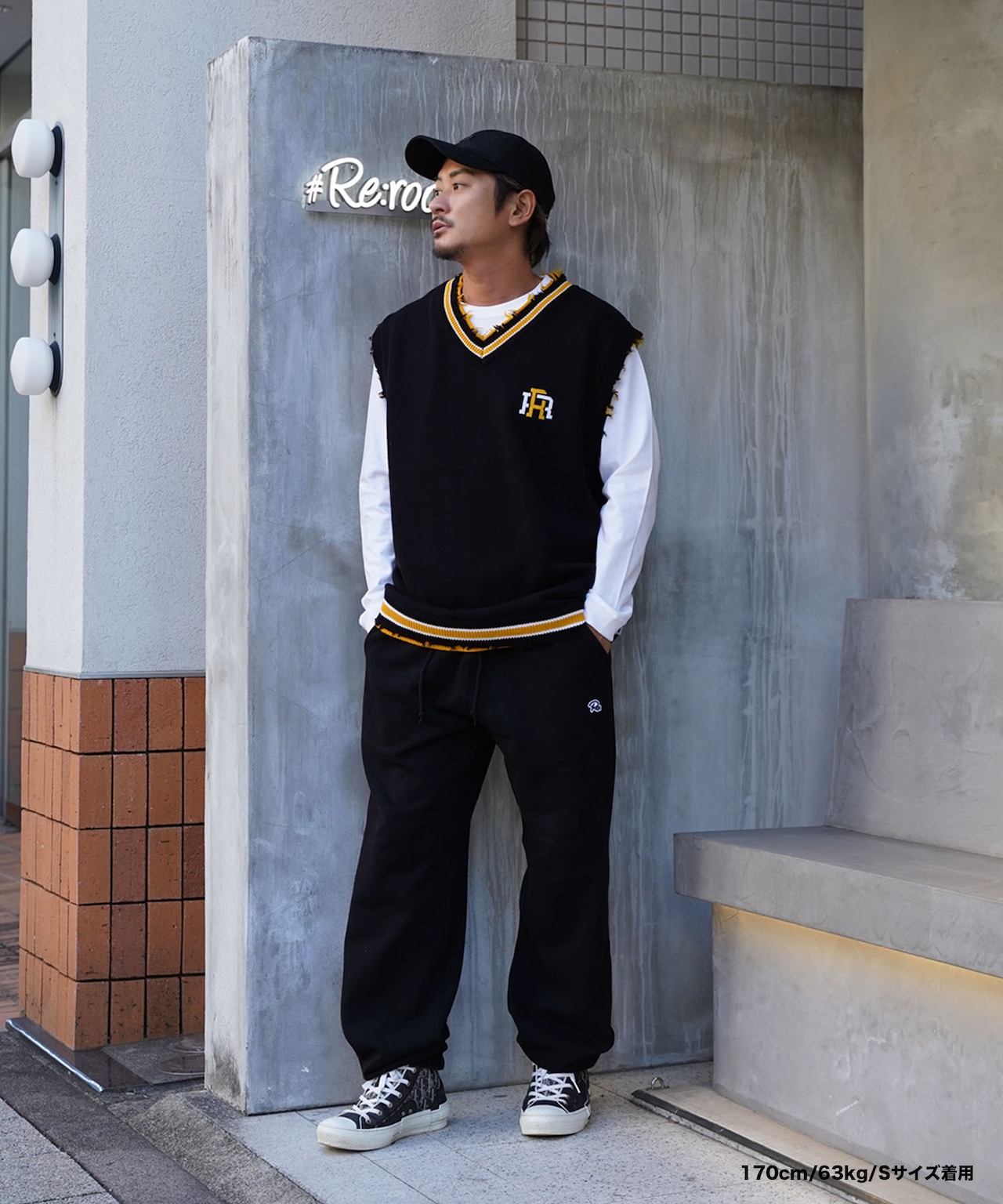 【#Re:room】ICON EMBROIDERY KNIT VEST［REK131］