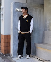 【#Re:room】ICON EMBROIDERY KNIT VEST［REK131］