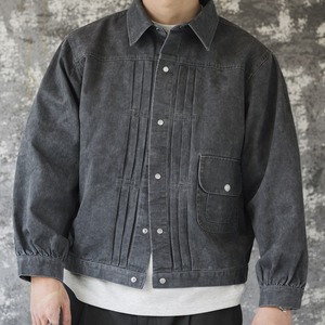 11ozウォッシュドダイ・ショートボックスデニムジャケット A2113