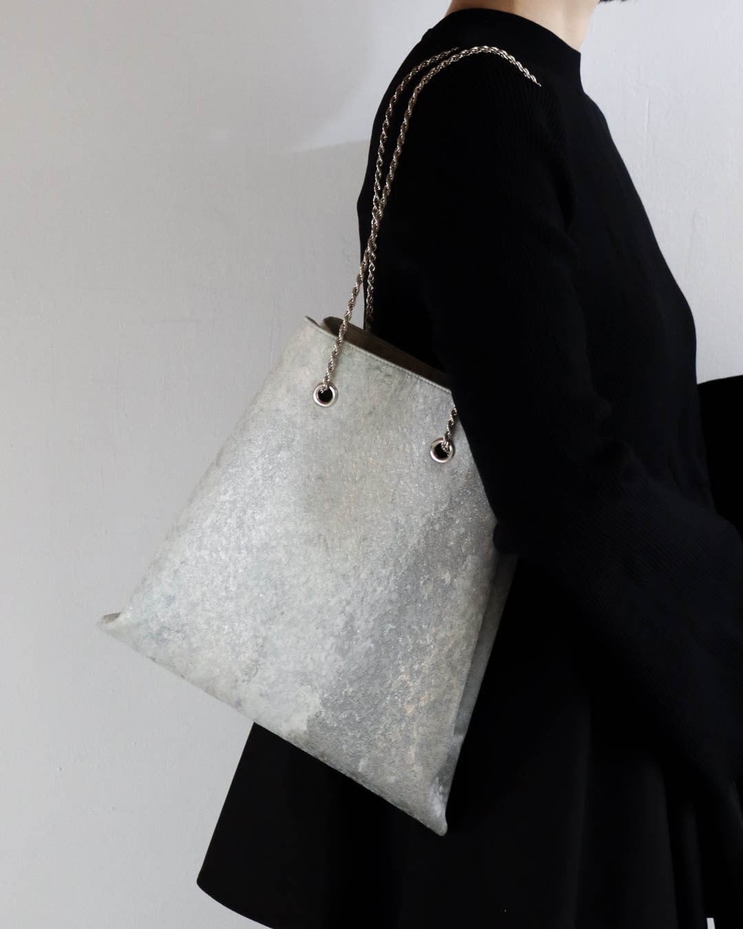 Obi Drawstring Bag Large/モルタルグレー/帯リメイクバッグ | KIMONO