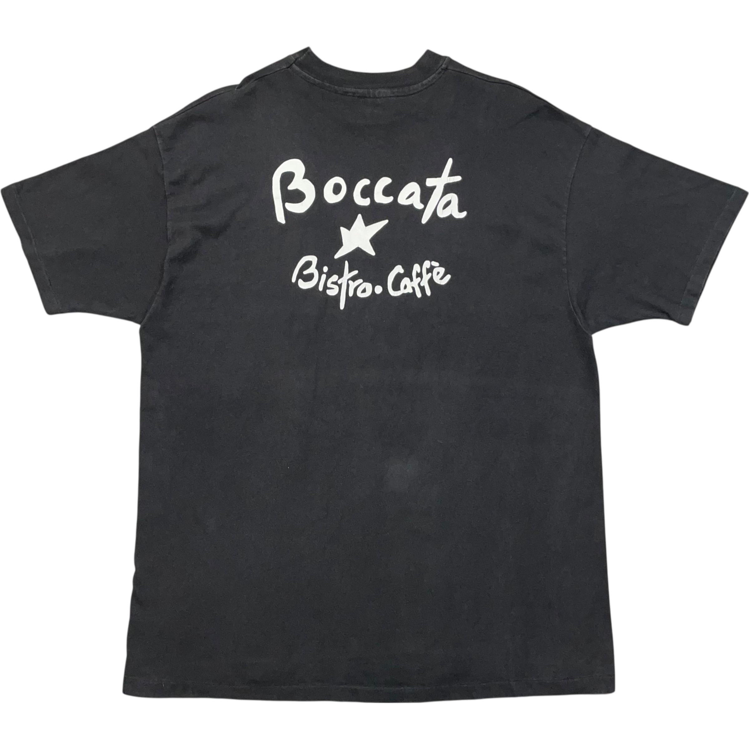 《XL》Hanes ヘインズ Tシャツ ボッカータ ビストロ カフェ レストラン 両面プリント シングルステッチ USA製 80年代 vintage no.8769