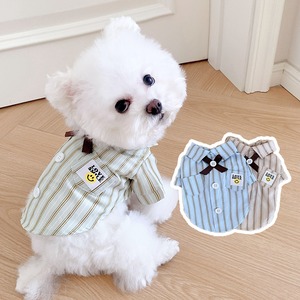 【PET】全3色ストライプ柄ポケット付き半袖シャツ