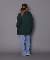 【#Re:room】HAND-EMBROIDERY BIG CREW KNIT［REK107］