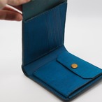 3つ折り財布　青