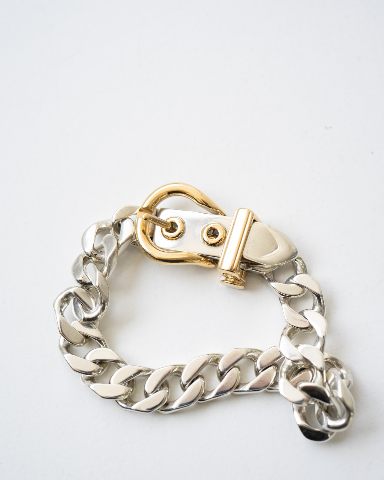 〈Hermès〉Boucle Sellier Bracelet PM Silver800 GOLD750 70's - 5