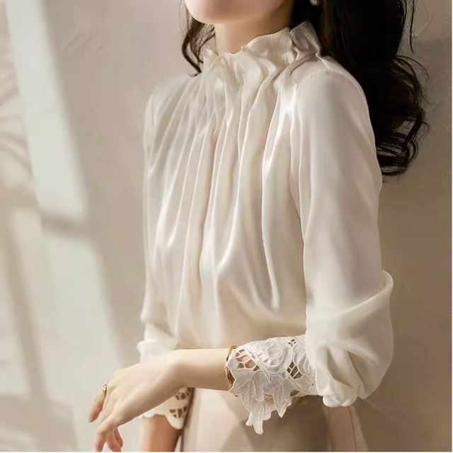 ネックギャザー ブラウス 1127