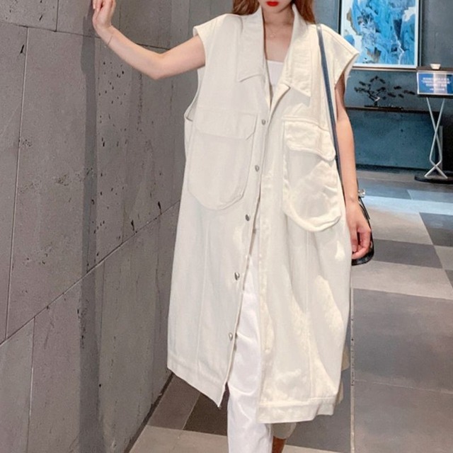 オーバーサイズデニムベスト　23153