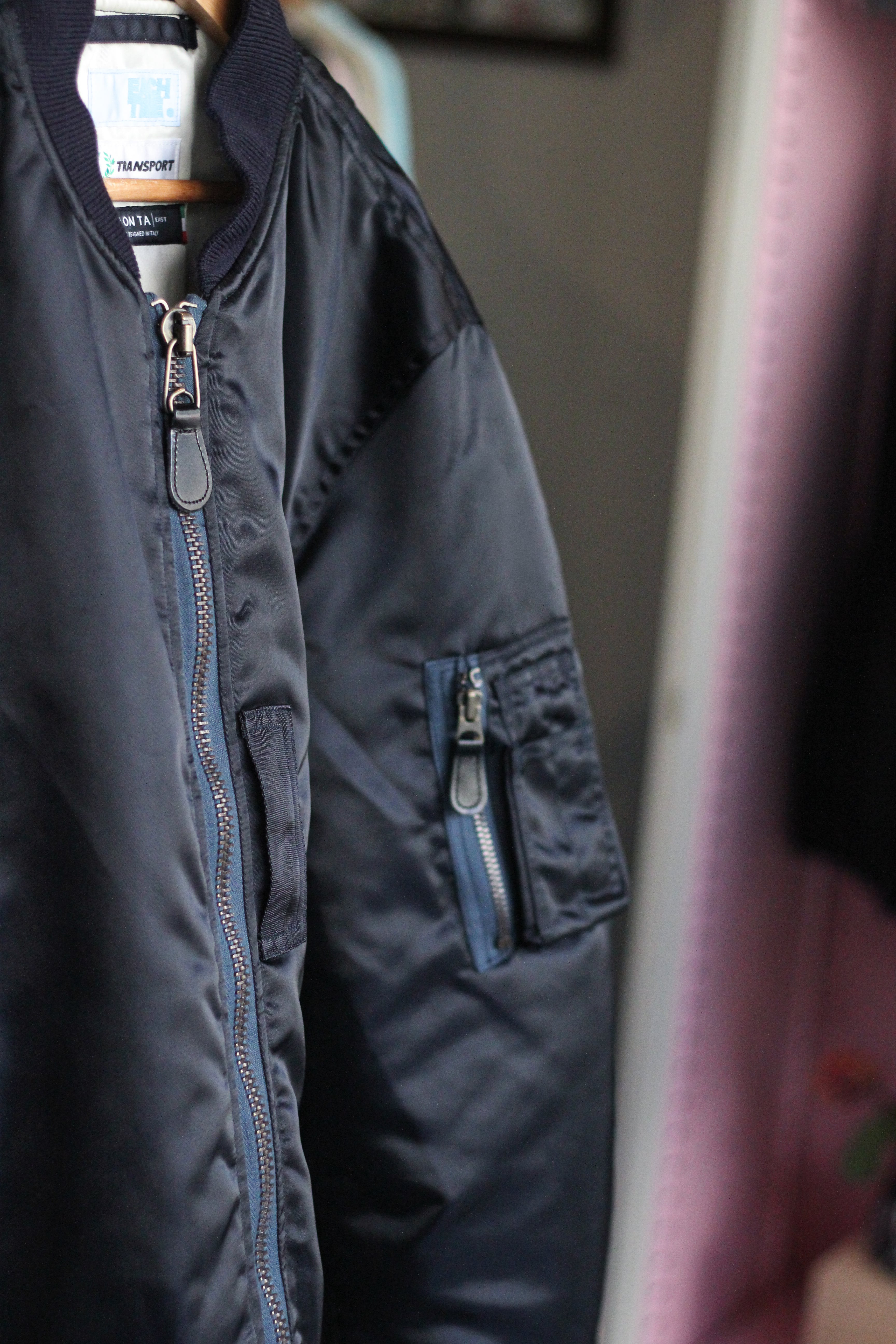 EACHTIME. × TRANSPORT × MHAK MA-1 NAVY（EXCLUSIVE COLOR