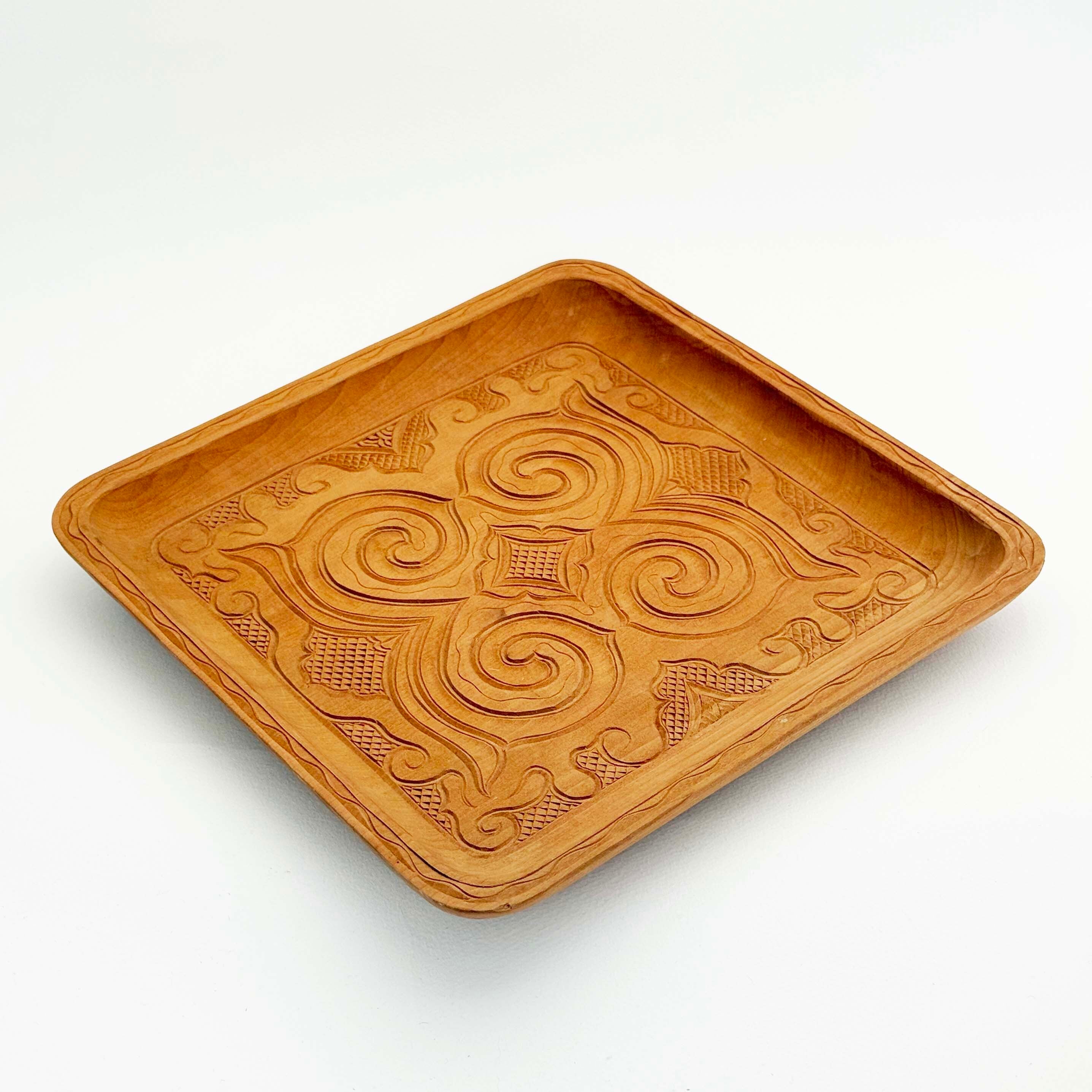 アイヌ二風谷木彫 イタ(盆)デッドストック