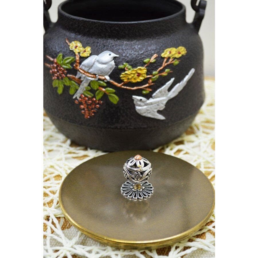 鋳鉄製 花と鳥の彫刻 鉄瓶 【公式通販】
