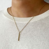 Hawaiian Rectangle Necklace〈316L〉