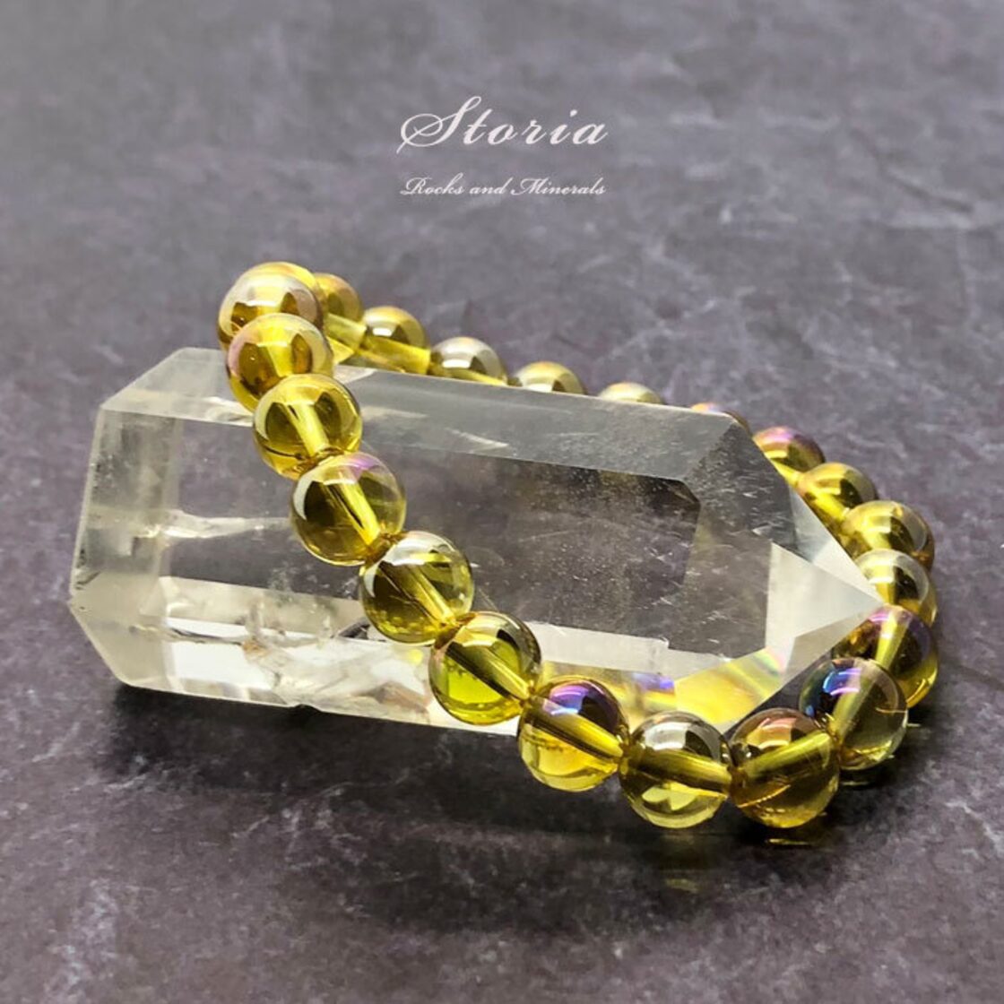 8mm シャンパンオーラクォーツ（水晶） ブレスレット | Pay ID