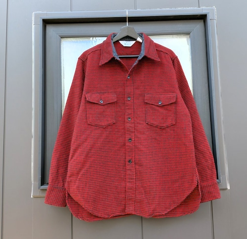 70s woolrich 千鳥格子 wool shirt 小岩店