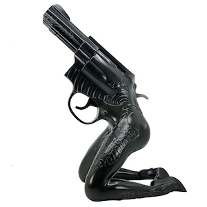 Let's Bang art sculpture (black)  by Tristan Eaton