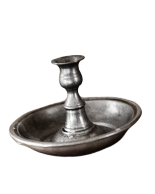 フランス 沈黙の灰銀色とキャンドルスタンド fleur de lys アンティーク